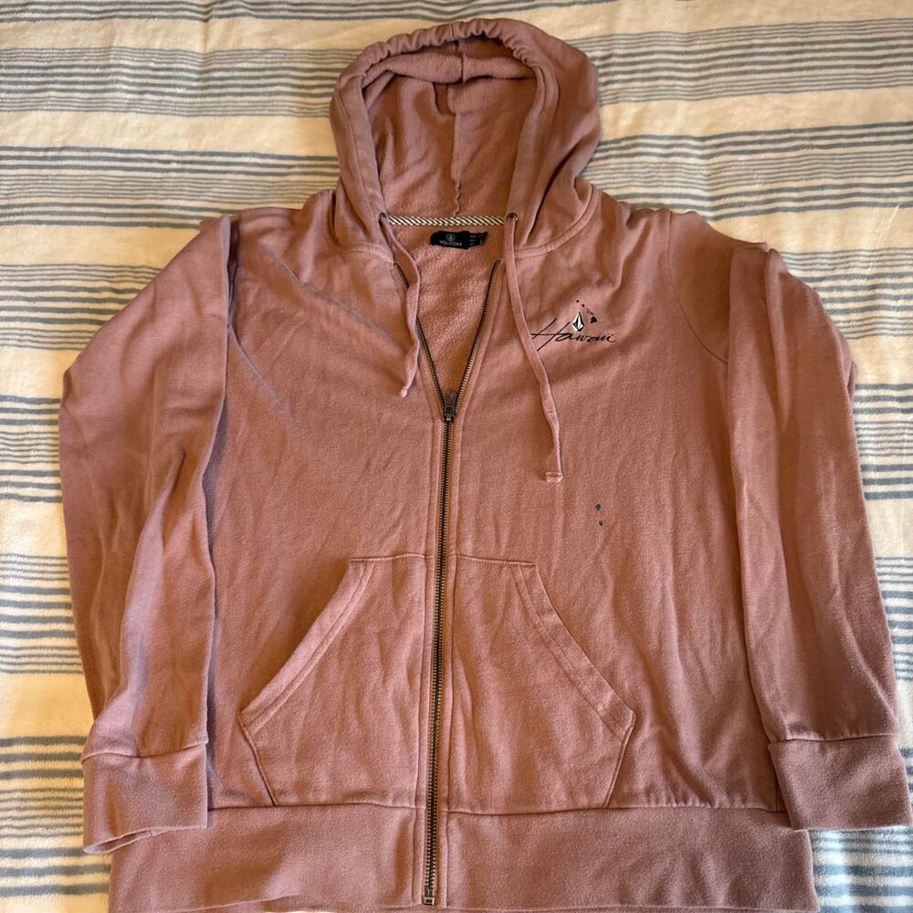 Volcom Women's Brown and Pink Hoodie